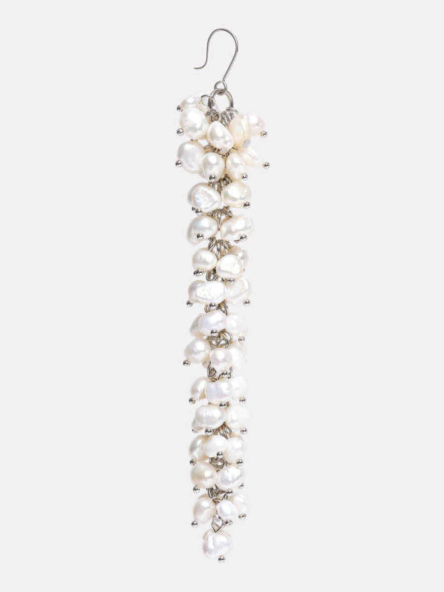 Source Unknown Pearl Drop Earrings, White