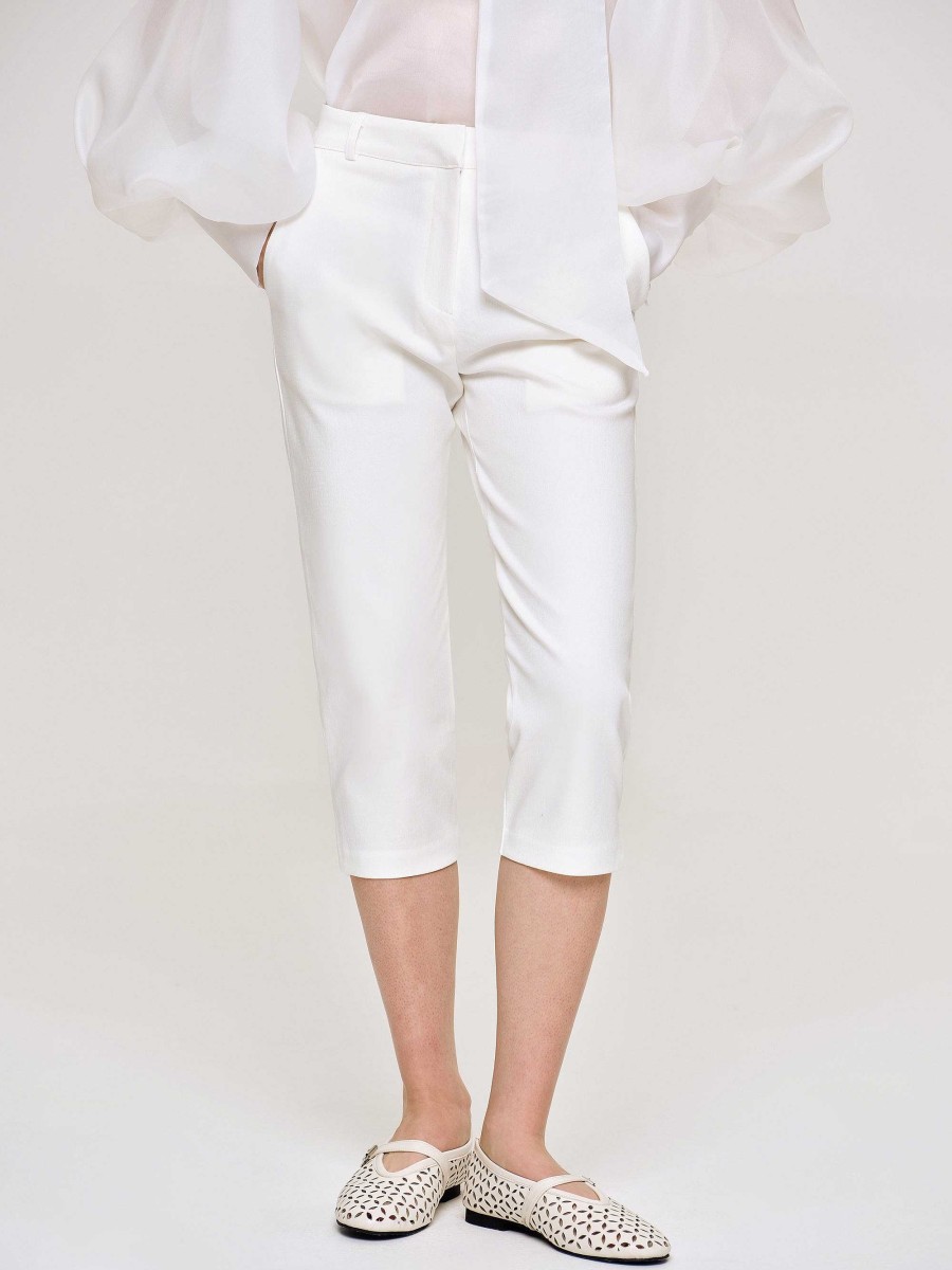 Source Unknown Slim Capri Pants, White