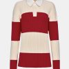 Source Unknown Matias Oversized Knit Polo, Red