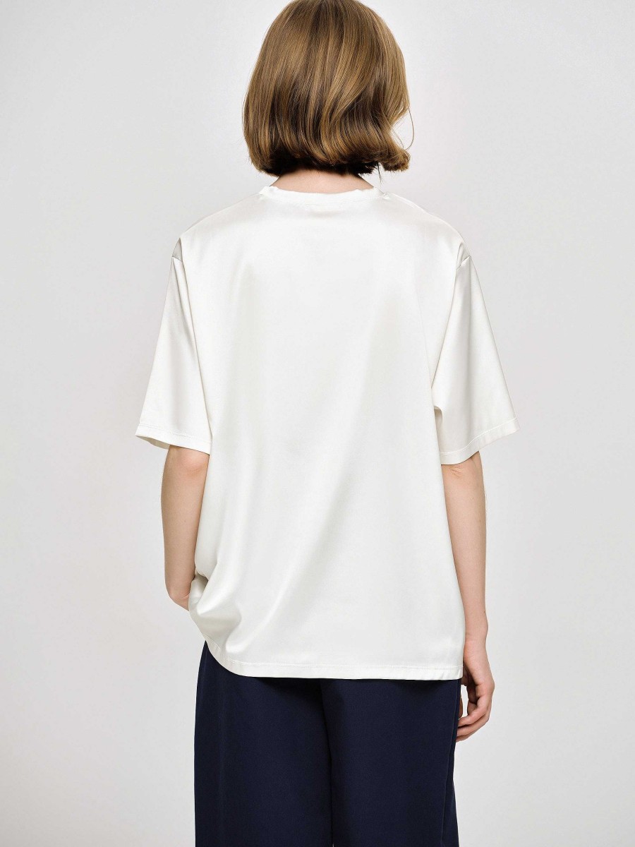 Source Unknown Silky Satin T-Shirt, White