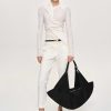 Source Unknown Straight Crop Cigarette Trousers, Ivory