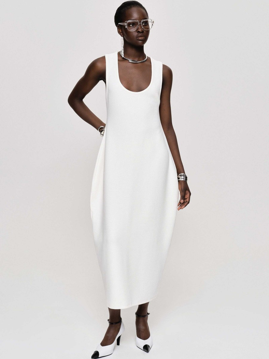 Source Unknown Adua Vase Midi Dress, White