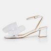 Source Unknown Apogeo Tulle Bow Sandals, White