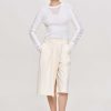 Source Unknown Sheer Sleeve Knit, White