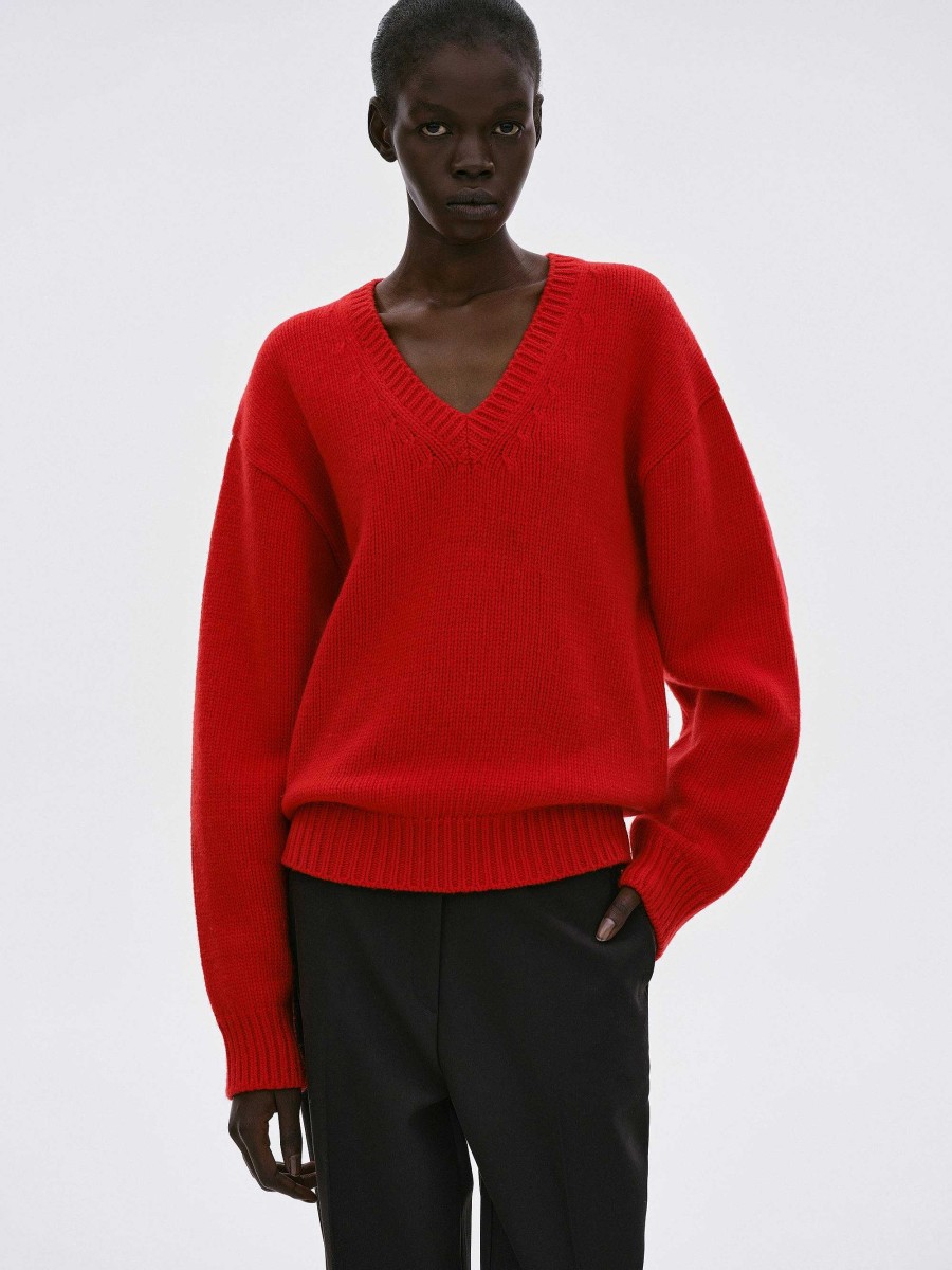 Source Unknown Extra-Fine Wool Jumper, Red