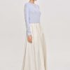 Source Unknown Sheer Sleeve Knit, Sky Blue