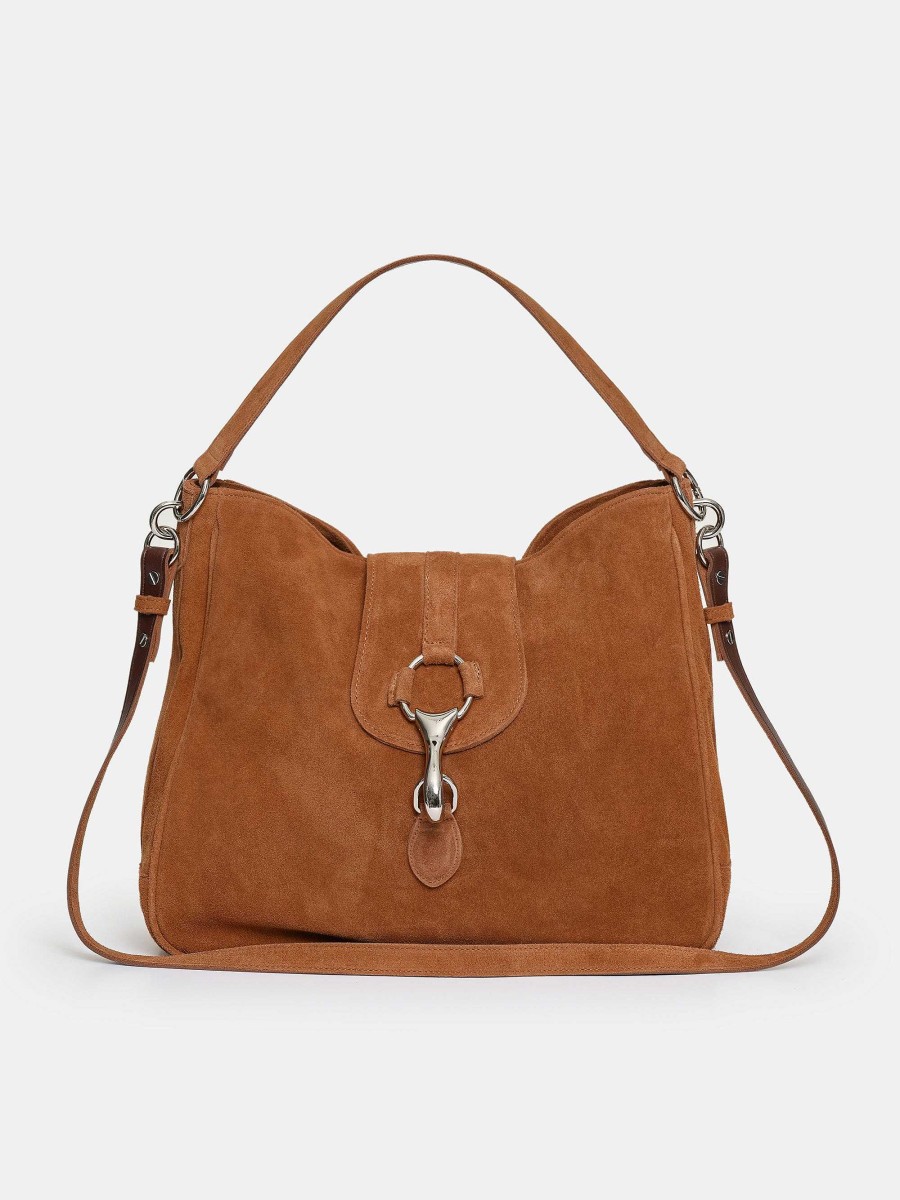 Source Unknown Suede Hobo Bag, Copper