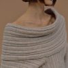 Source Unknown Becca Oversized High Roll Knit Pullover, Coconut